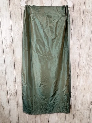 Kay Unger Silk Shawl Scarf Wrap 78x18.5" Green Iridescent Beaded NWT READ - Image 1 of 4