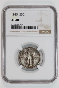 1925 STANDING LIBERTY QUARTER NGC XF40 - Picture 1 of 2