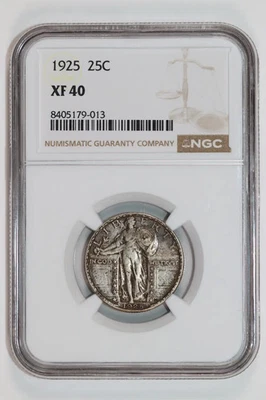 1925 STANDING LIBERTY QUARTER NGC XF40 - Image 1 of 2