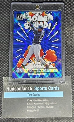 Ken Griffey Jr. 2023 Panini Donruss Bomb Squad #BS2 Blue 83/249 Seattle Mariners - Image 1 of 2