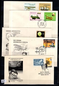 / ARGENTINA 1977 - 5 FDC - SPACE, PLANES - Picture 1 of 1