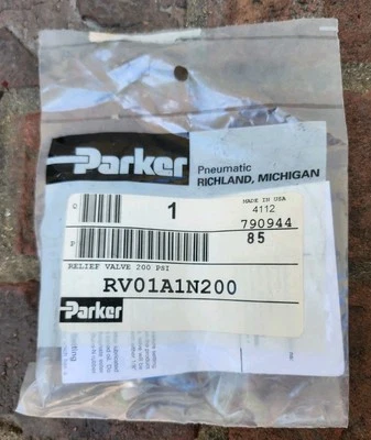 Parker RV01A1N200 Pneumatic Relief Valve RV Series 50-200 Psi, NEW!! - Image 1 of 3