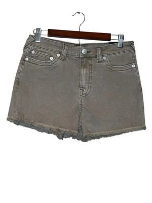 True Religion Women's Brindle Raw Hem High Rise Denim Maisie Shorts Size 30 - Image 1 of 4