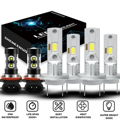 For BMW 128i 135i 2008-2013 LED Headlight High Low Beam Fog Light Bulb Combo - Image 1 of 4