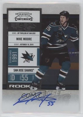 2010-11 Panini Playoff Contenders Rookie Ticket Mike Moore #158 Rookie Auto RC - Image 1 of 2