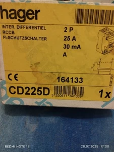Hager FI-Schalter 2 polig 25A 30mA - Bild 1 von 2