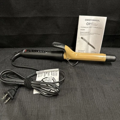 CHI Ceramic Tourmaline Curling Iron 1” Brand New, No Box CA2305 Black - Image 1 of 4