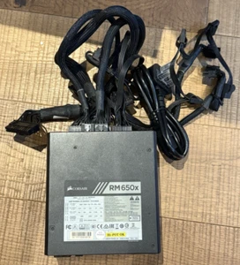 Corsair RM650x 80 PLUS Gold, 650 W Fully Modular ATX Power Supply Unit - Black - Photo 1/4