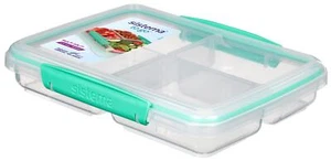 Sistema to Go Multi Split Frischhaltedose, transparent, mit farbigen Clips, 820 - Bild 1 von 4