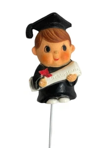 Lindo Vintage Graduación NIÑO Floral Alambre Pick Hong Kong RARO Y DIFÍCIL DE ENCONTRAR - Imagen 1 de 3