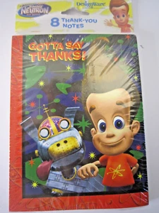 JIMMY NEUTRON Thank You Notes Pack of 8 Cards Sealed - Picture 1 of 5