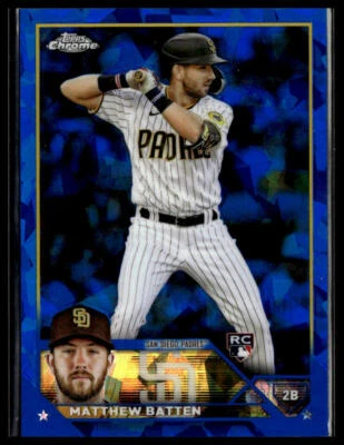 Matthew Batten 2023 Topps Chrome Update Blue Sapphire Card #USCS38 - Image 1 of 2