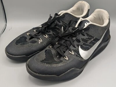 USED Nike Kobe XI 11 TB Black Mamba Blackout Silver 856485-001 Men's Size 15.5 - image 1 of 4