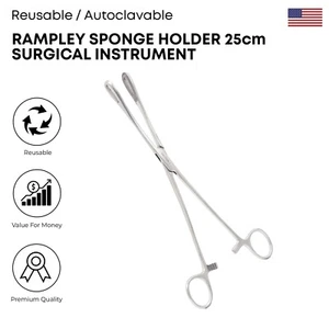 Soporte de esponja Rampley 25 cm acero inoxidable instrumentos quirúrgicos - Imagen 1 de 2