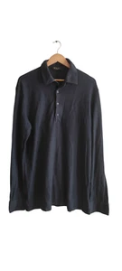 De Colección Loro Piana Manga Larga Piqué Polo En Azul Océano Profundo Hecho en Italia XL - Imagen 1 de 21