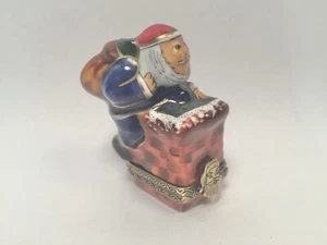WEIHNACHTSMANN auf Schornstein ~ STREUOBSTWIESE ~ Limoges Schmuckschatulle ~ Frankreich (0320) - Bild 1 von 7