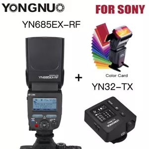 YONGNUO YN685EX-RF Camera Flash 2.4G TTL Speedlite for Sony +YN32-TX Trigger TX - Picture 1 of 9
