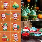 1/5PCS Polymer Clay Doll Christmas Cake Toppers Cupcake Decorations