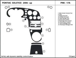Interior Real Carbon Fiber Dash Trim Kit for Pontiac Solstice 2006-2009 - Picture 1 of 4