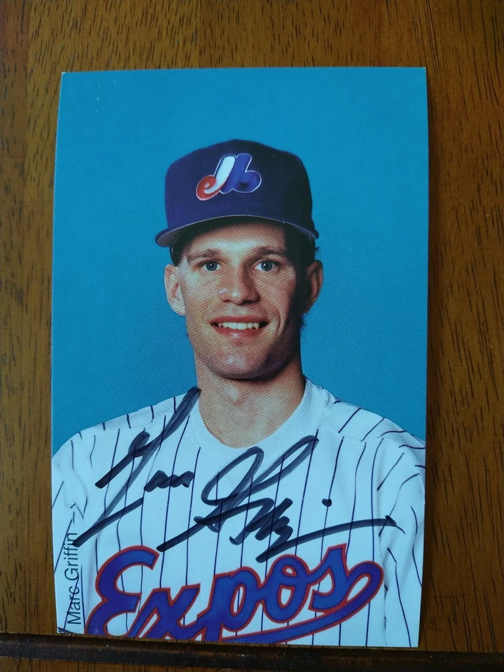 Marc Griffin Montreal Expos AUTOGRAPHED Hand-Signed Postcard  - Image 1 of 1