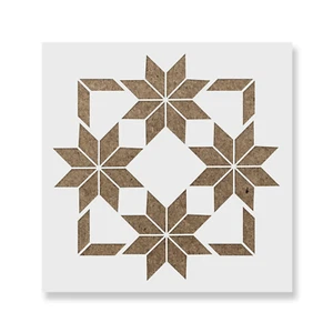 Star Medley Barn Quilt Stencil - Durable & Reusable Mylar Stencils - Picture 1 of 5