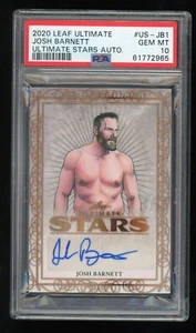 Pop 1, PSA 10 Josh Barnett Bronze Auto 2020 Leaf Ultimate Wrestling Warmaster - Picture 1 of 4