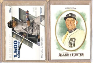 Miguel Cabrera-2 Card Lot-1 2017 Allen & Ginter+1 2017 Topps Milesto-Mint-Tigers - Picture 1 of 2