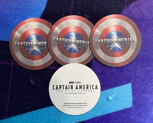 captain america first avenger promo coasters 2011 RARE mcu - Picture 1 of 2