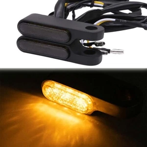 Motorcycle LED Turn Signal Running Lights Sequential For Harley Softail Springer - Picture 1 of 13
