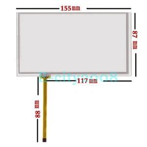 6,2 Zoll resistives Touchscreen Digitizer Glas für GPS 155*87 mm - Bild 1 von 1