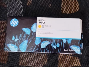 Cartucho de tinta 2025 genuino HP #746 AMARILLO 300 ml P2V79A Designjet Z6 Z9 sellado - Imagen 1 de 1