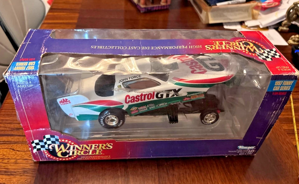 Vintage 1997 Winners Circle 1:24 John Force Castrol GTX Funny Car Boxed #55520 - Image 1 of 4