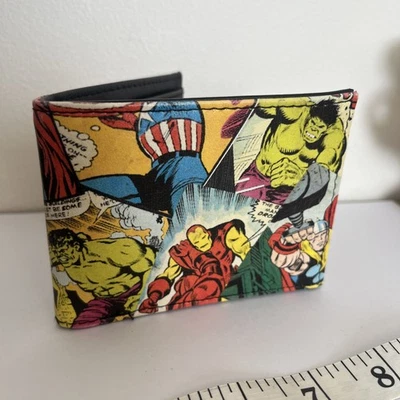 MARVEL Superhero Boys Wallet Purse Mens Kids Comics Movie Hulk Ironman Thor Cute - Image 1 of 4