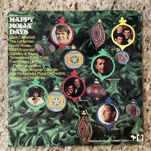 Happy Holly Days Vinyl LP Various Artists 33 RPM Capitol Records - Picture 1 of 20