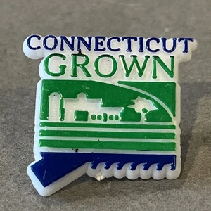 Vtg “Connecticut Grown” CT State Shape Farm Lapel Pin New England Farming - Picture 1 of 11