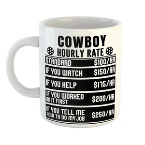 A Must-Buy for Colleagues – The COWBOY HOURLY RATES MUG That Delivers – UK Stock - Picture 1 of 1