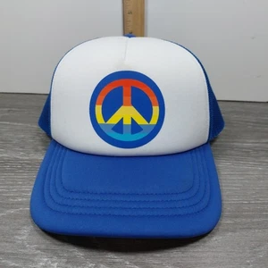 Retro Basic Schaumstoff Trucker Cap Snapback Regenbogen Peace Zeichen Mütze Stil JS1047 - Bild 1 von 7