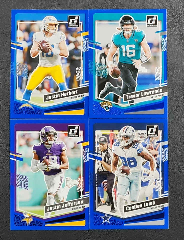 2023 Donruss Football BLUE PRESS PROOF Parallels 1-250 You Pick the Card - Image 1 of 1