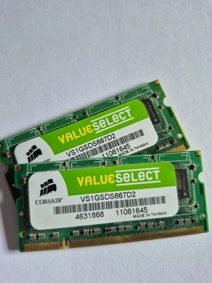 2 x Corsair VS1GSDS667D2 (512 MB, DDR2) RAM Module - Bild 1 von 3