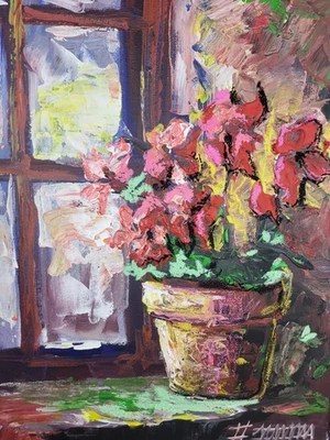 Ölbild Blumen  AktGemälde Modern Art Alexander Diener Natur  Unikat Wandbild  - Bild 1 von 4