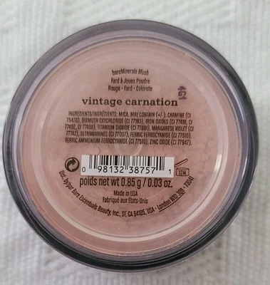 Sealed bareMinerals Bare Escentuals Blush in VINTAGE CARNATION .03 oz/.85 g  - Image 1 of 4