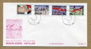 NETHERLANDS ANTILLES. 25c, 45c, 55c, 100c. Flamingozegel . 1985 FDC - Picture 1 of 2