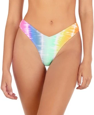 Hurley Women's Junior's Tie-Dyed Rainbow Ombre Bikini Bottoms - Image 1 of 4