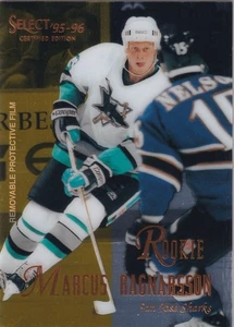 1995-96 Select Certified #138 Marcus Ragnarsson Rookie - San Jose Sharks - Picture 1 of 2