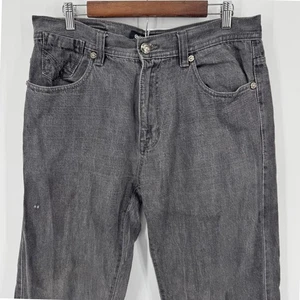 Ecko Unltd Mens Jeans 36x34 Gray Wash Denim Pants Y2K Hip Hop Distressed - Picture 1 of 9