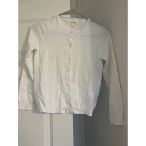 Crewcuts Cardigan Sweater White Button Front Classic Kids Size L - Picture 1 of 2