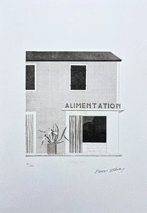 DAVID HOCKNEY - Tienda Francesa - Firmado, edición numerada 60/200, 35 x 50 cm - Imagen 1 de 4