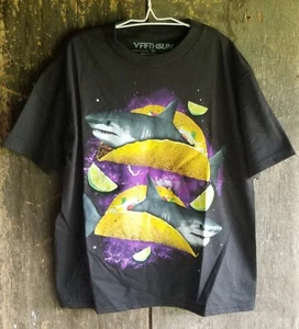 Fifth Sun Kids Graphic Tee shirt Taco Shark Short Sleeve Youth Size XS 7/8 - Picture 1 of 3