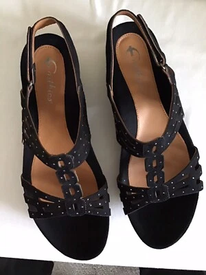 Sandalias Earthies “Tica” Cuero Negro - Talla 9 1/2M - NUEVAS Foto 1 de 4