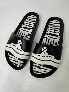 Vivienne Westwood Melissa Anglomania Black White Beach Slides Sandals US SIZE 7 - Picture 1 of 8